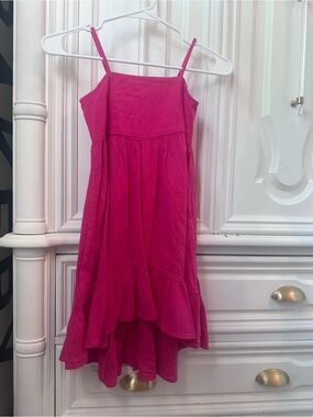 GAP Bright Hot Pink Ruffle-Hem Sundress size 6-7